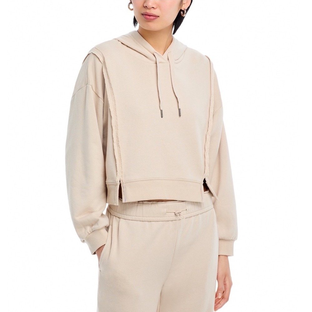 Vintage Havana French Terry Hoodie Sand Beige Relaxed Pullover Medium NEW